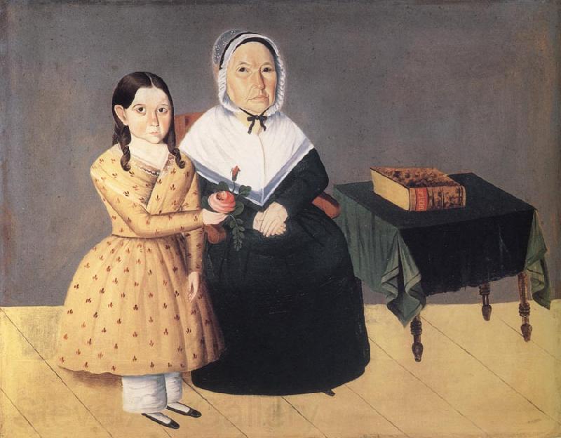 Peck Sheldon Anna Gould Crane and Granddaughter Jennette Germany oil painting art